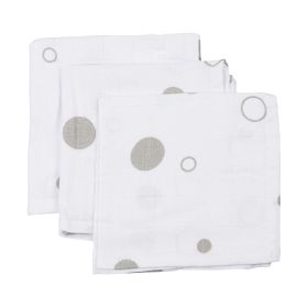 Basicline Bubble Monddoek Grey 3 Stuks