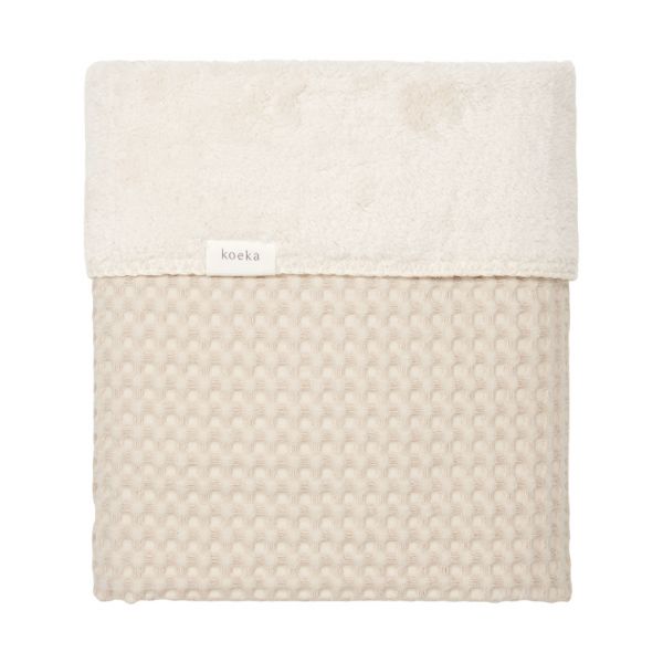 Koeka Oslo Wiegdeken Wafel / Teddy Sand / Pebble