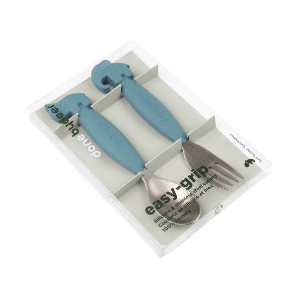 Done By Deer Deer Friends Lepel en Vork Blue