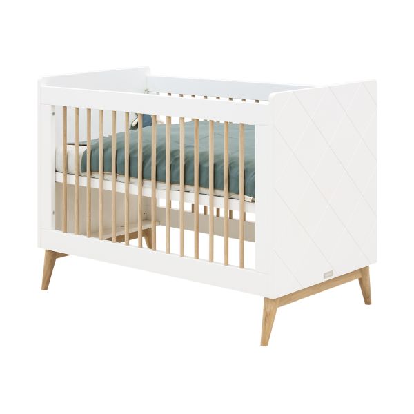 Bopita Paris Ledikant Wit / Eiken 60 x 120 Cm