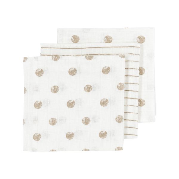 Meyco Hydrofiele Luiers - Dot Stripe - Sand