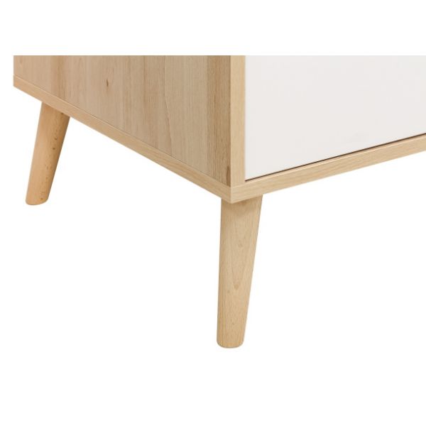 Bopita Kledingkast - Jort - Wit/Naturel - 3-Deurs