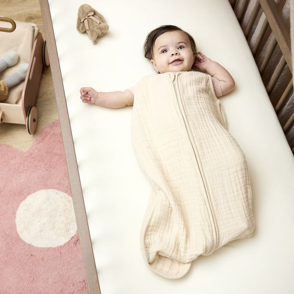 Meyco Baby Uni Zomerslaapzak - 90 cm - Pre-Washed Hydrofiel - Soft Sand Meyco Baby Uni Zomerslaapzak - 90 cm - Pre-Washed Hydrofiel - Soft Sand