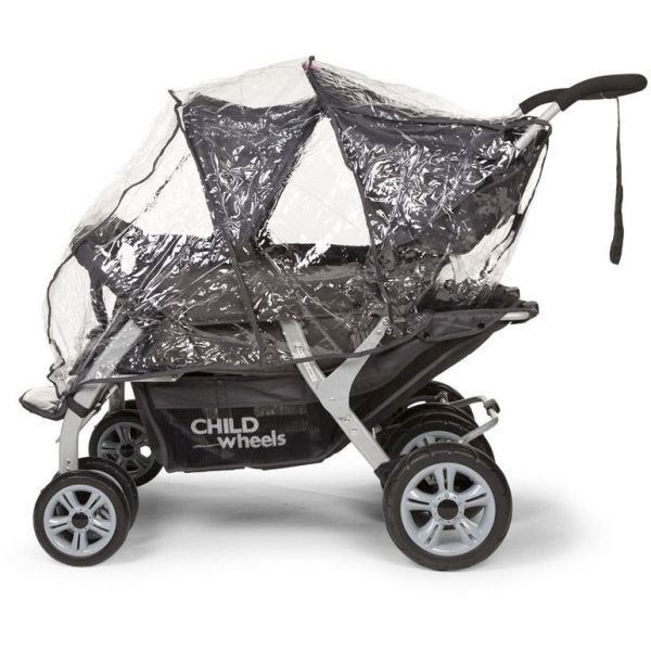 Childhome Wandelwagen - Quadruple Autobrake - Antraciet - 4 Kinderen