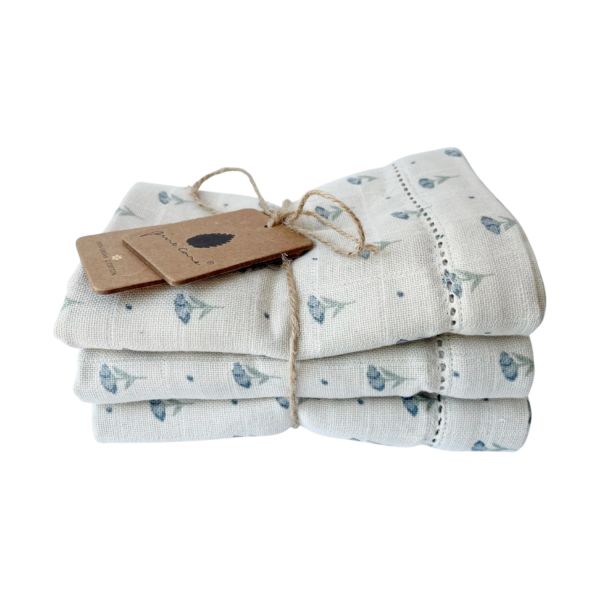 Pine Cone Edith Hydrofiele Doeken - 3 Stuks - 70 x 70 cm - Flower Dot Pine Cone Edith Hydrofiele Doeken - 3 Stuks - 70 x 70 cm - Flower Dot