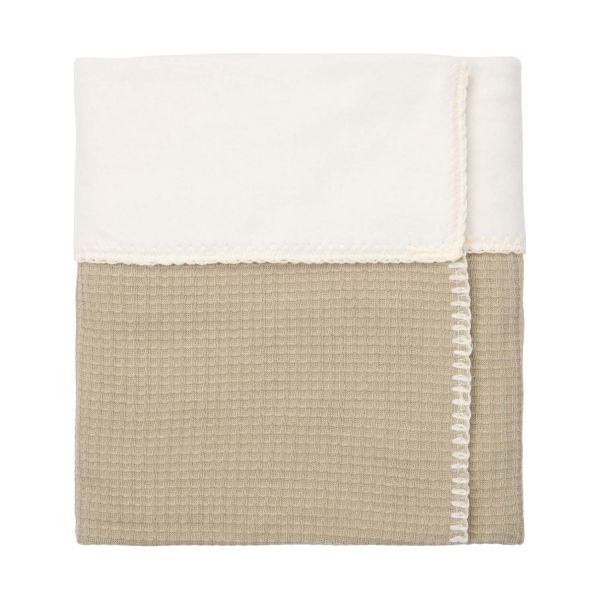 Koeka Malaga Wiegdeken - 100 x 75 - Cotton Fleece - Sage 
