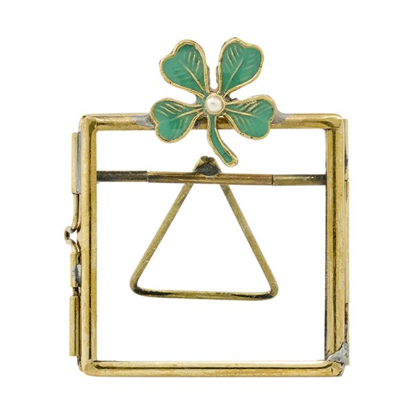 Doing Goods Lucky Clover Frame Mini - Shiny Gold