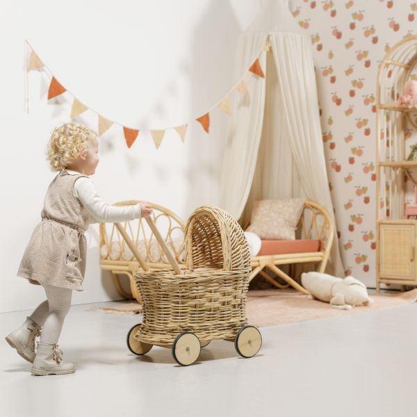 Babypark Exclusief Classic Poppenwagen - Naturel