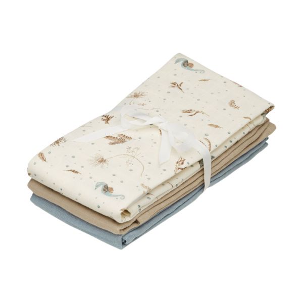 Cam Cam Copenhagen Muslin Sea Garden Doeken Set - 3 Stuks - 70 x 70 cm
