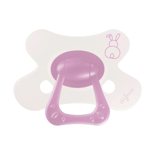 Difrax Natural Fopspeen - 6+ Mnd - Berry Pink Bunny