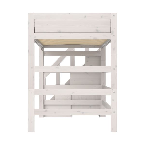 Life Time Hoogslaper Deluxe - White Wash - 177 cm - 120 cm - Met Trapkast
