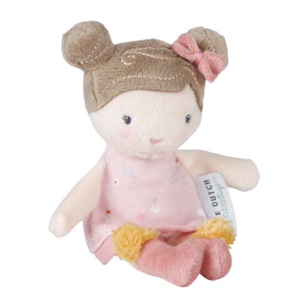 Little Dutch Little Pink Flowers Knuffelpop - Rosa - 10 cm