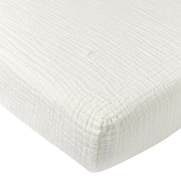 Meyco Baby Hydrofiel Hoeslaken Juniorbed - Uni - Offwhite - 70x140 cm
