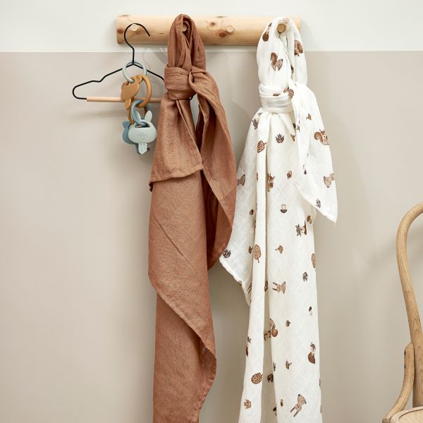 Meyco Forest Animals Swaddle - 2 Stuks - Toffee