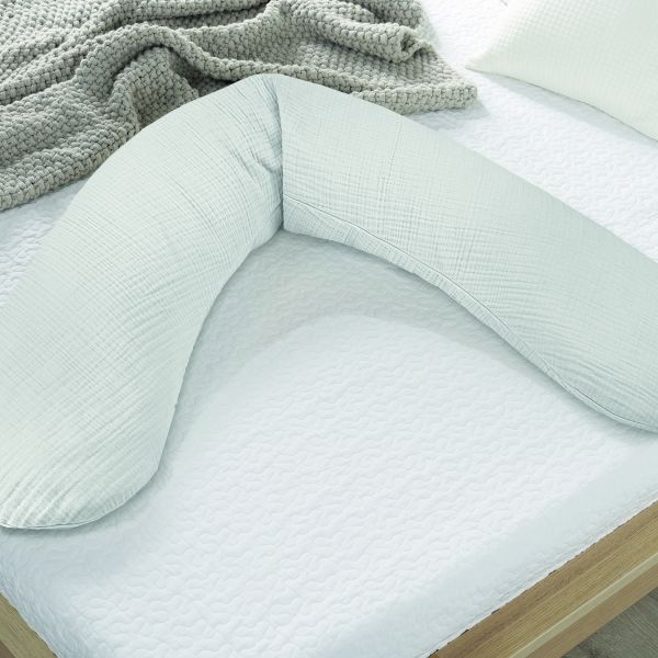 Theraline Hoes Voedingskussen - Muslin - Light Grey