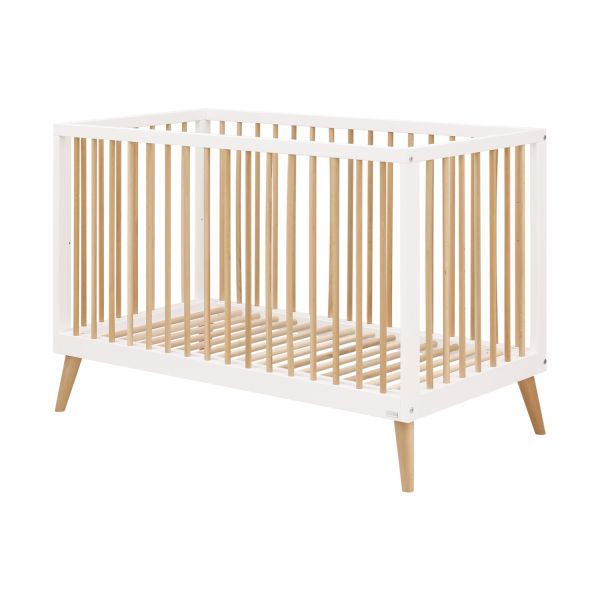 ToiToiKids Jort Babybed - Wit / Naturel - 60 x 120 cm