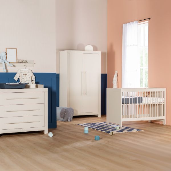 Europe Baby Vittoria III Babykamer Oatmeal | Bed 60 x 120 cm + Commode