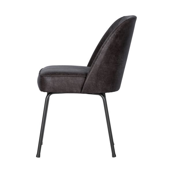 Woood Vogue Eetkamerstoel – Leer – Zwart 