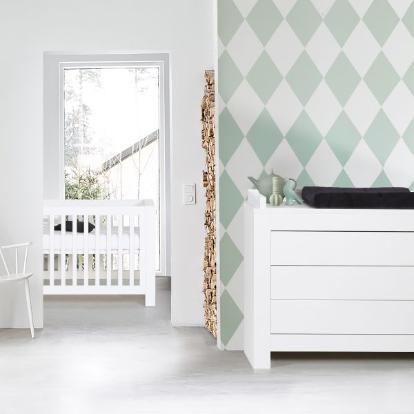 Kidsmill Alaska Babybed Wit Mat 70 x 140 cm