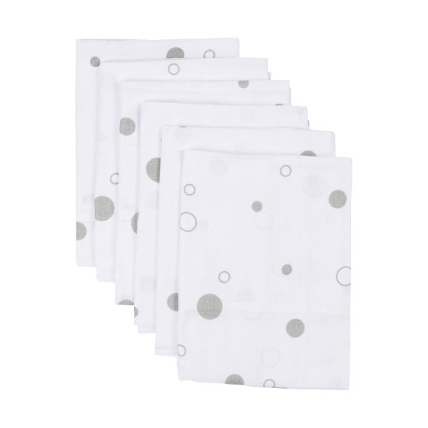 Basicline Bubble Hydrofiel Luiers Grey 6 Stuks