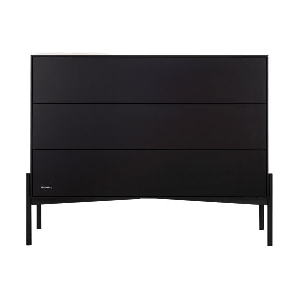 Kidsmill Boutique Babykamer Zwart Mat | Bed 60 x 120 cm + Commode + Kast 2-Deurs