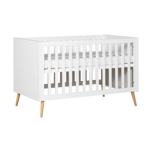 Europe Baby Sterre Ledikant - 60 x 120 cm - Wit / Naturel