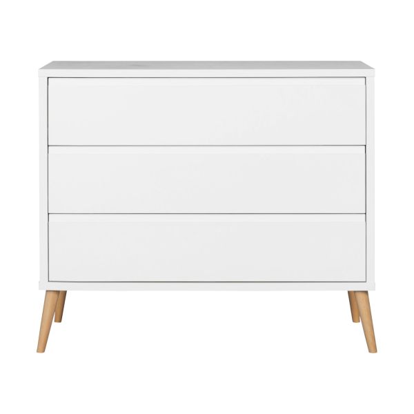 Europe Baby Sterre Babykamer Wit / Naturel | Ledikant 60 x 120 cm + Commode 