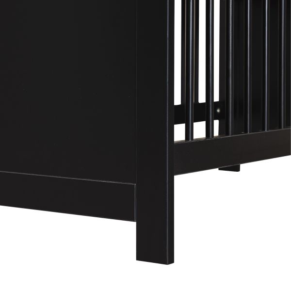 Europe Baby Vittoria III Babykamer Zwart | Bed 70 x 140 cm + Commode + Kast