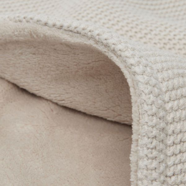 Jollein Basic Knit Ledikantdeken 100 x 150 cm Nougat / Fleece