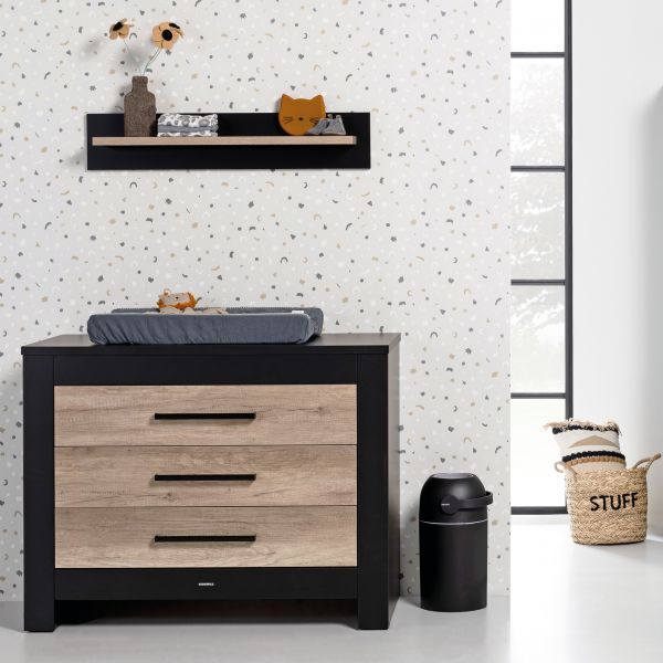 Kidsmill Long Island Commode Zwart / Oldwood