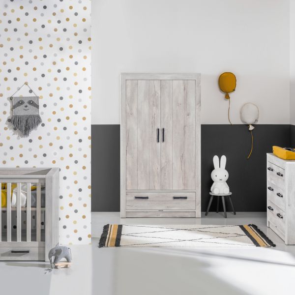 Kidsmill Sem Nautic Babykamer Grijs | Bed 60 x 120 cm + Commode