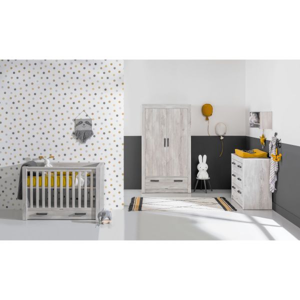 Kidsmill Sem Nautic Grijs Babybed Met Lade 70 x 140 cm