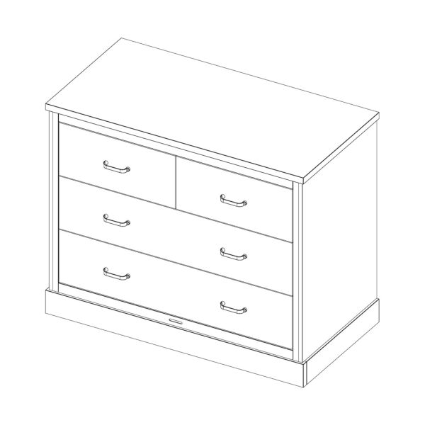 Kidsmill Newport Commode Wit / Eiken 