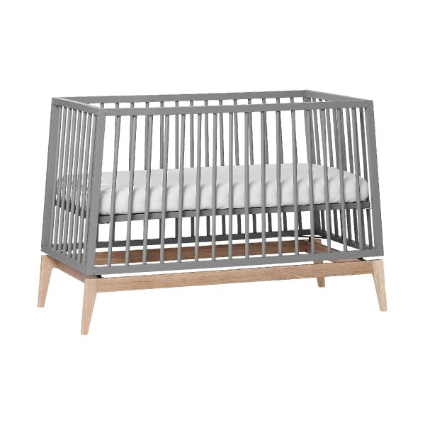 Leander Luna Babybed Grey / Oak 70 x 140 cm