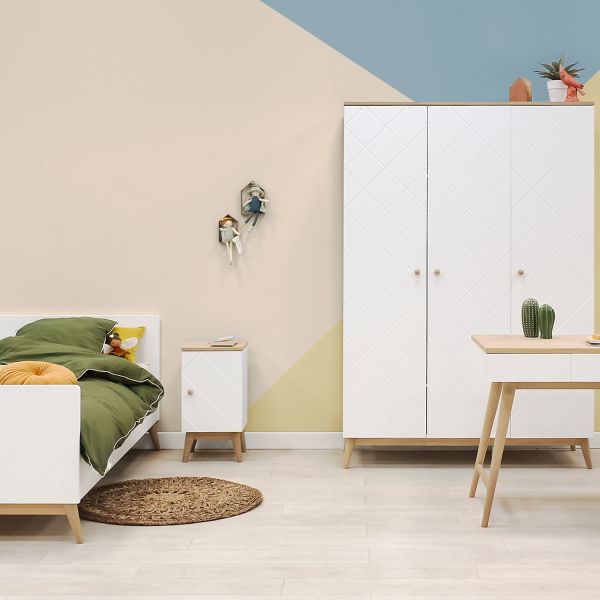 Bopita Paris Ledikant Wit / Eiken 60 x 120 Cm
