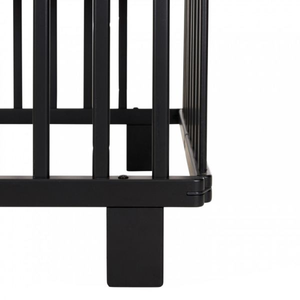 Puck Inklapbare Ledikant Zwart Mat 60 x 120 Cm