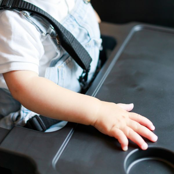 Puck Plain Kinderstoel Met Kussen Zwart