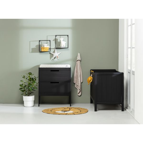 Europe Baby Ralph Babykamer Zwart | Bed 60 x 120 cm + Commode