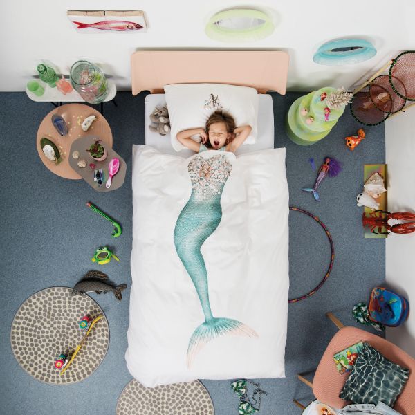 Snurk Mermaid Dekbedovertrek 120 x 150 cm