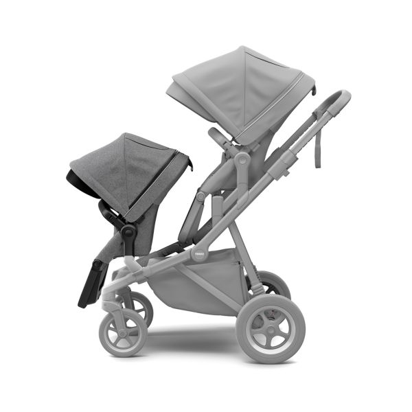 Thule Sleek Tweede Zitje Grey Melange On Black