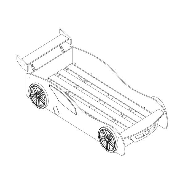Vipack Autobed Grand Turismo Blauw 90 x 200 cm