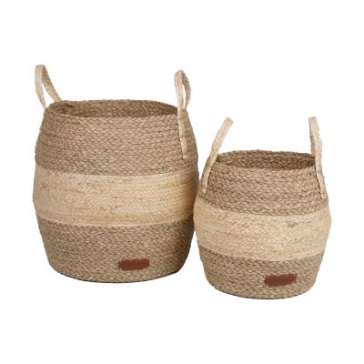 KidsDepot Kezia Mand Set van 2 Stuks - Natural