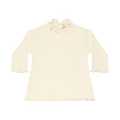 UAUA Ruffled T-Shirt Lange Mouwen - Crema