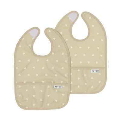 Meyco Baby Gingko Slab met Opvangbakje - 2-Pack - Soft Sand