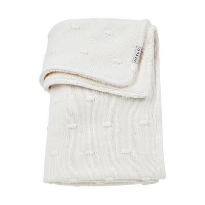 Meyco Ledikantdeken Knots Teddy - 100 x 150 cm - Offwhite