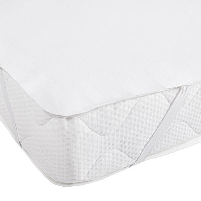 Muller Textiel Good Morning Hoeslaken - Molton Protector - 90x220 cm - Wit