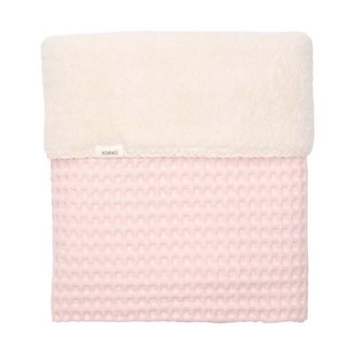Koeka Oslo Wiegdeken - 100 x 75 - Wafel/Teddy - Candy 