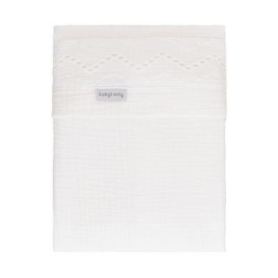 Baby&#039;s Only Calm Broderie Ledikantlaken - 120 x 150 cm - Wit