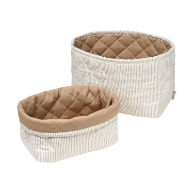 Cam Cam Copenhagen Classic Stripes Opbergmand - 2 Stuks - Camel