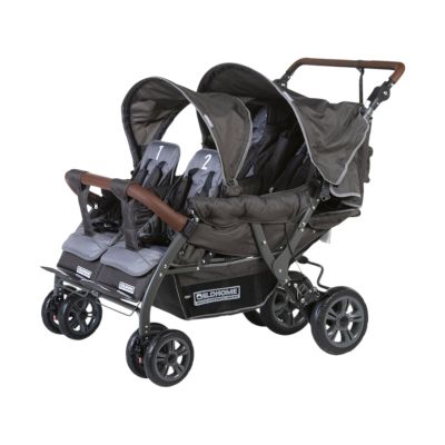 Childhome Wandelwagen - Quadruple Autobrake - Antraciet - 4 Kinderen